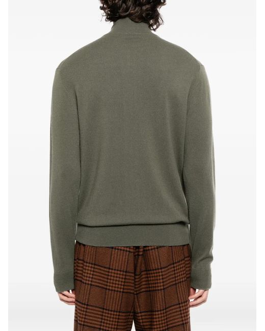 N.Peal Cashmere Green Knightsbridge Cardigan for men