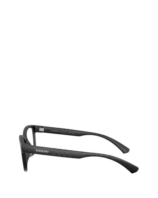 Burberry Black Rectangle-Frame Glasses for men