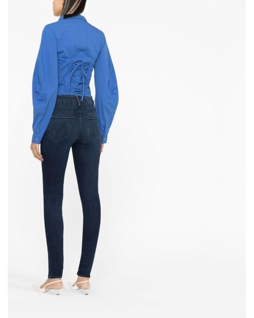 Mother Skinny Jeans in het Blue