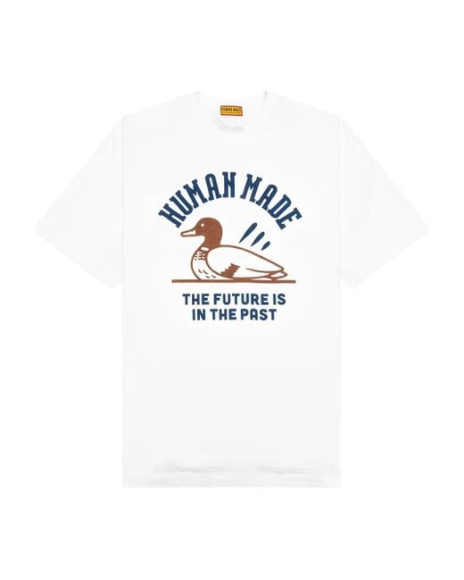 Human Made White Duck-Print T-Shirt for men
