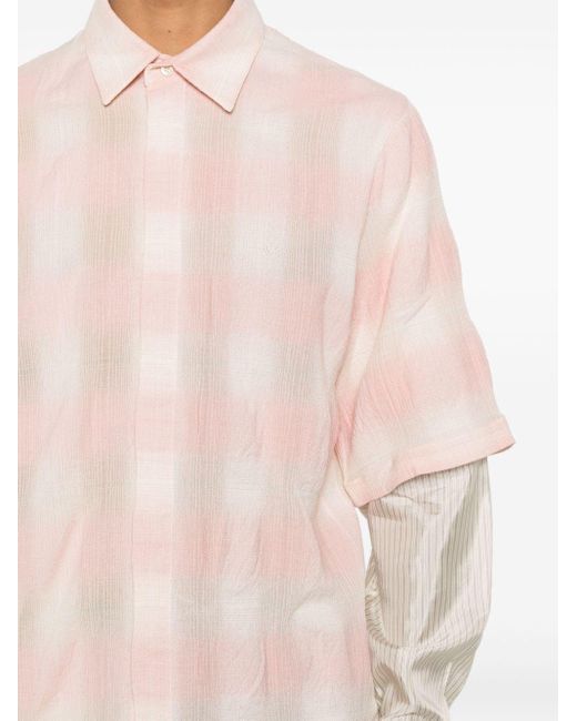 Camisa con doble manga Amiri de hombre de color Pink