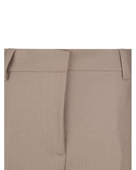 Antonelli Broek Met Geplooid Detail in het Natural