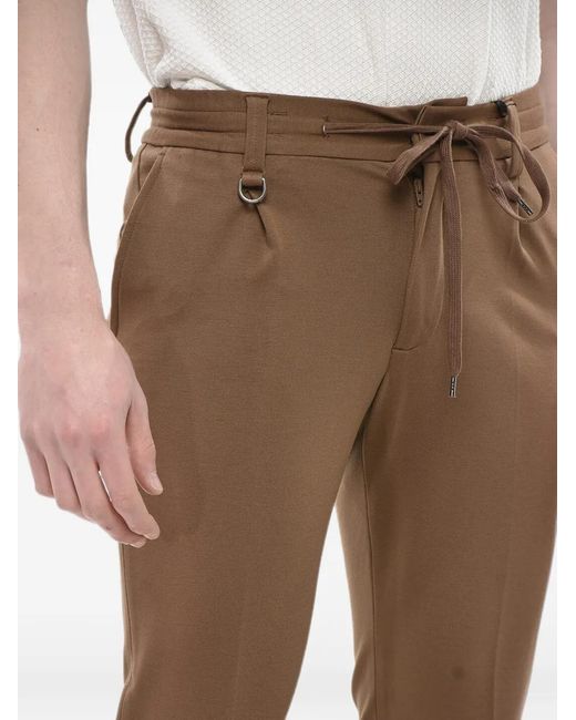 Paolo Pecora Natural Brera Drawstring Trousers for men
