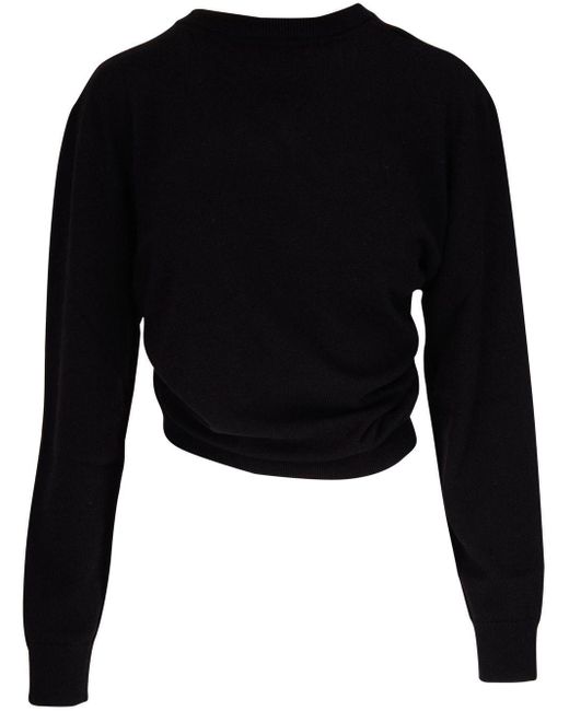 The Row Black Long-sleeve Cashmere Jumper