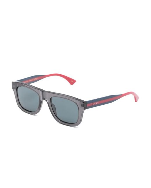 Gucci Gray Lunettes De Soleil À Monture Rectangulaire