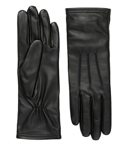 Marc O' Polo Black Geraffte Lederhandschuhe