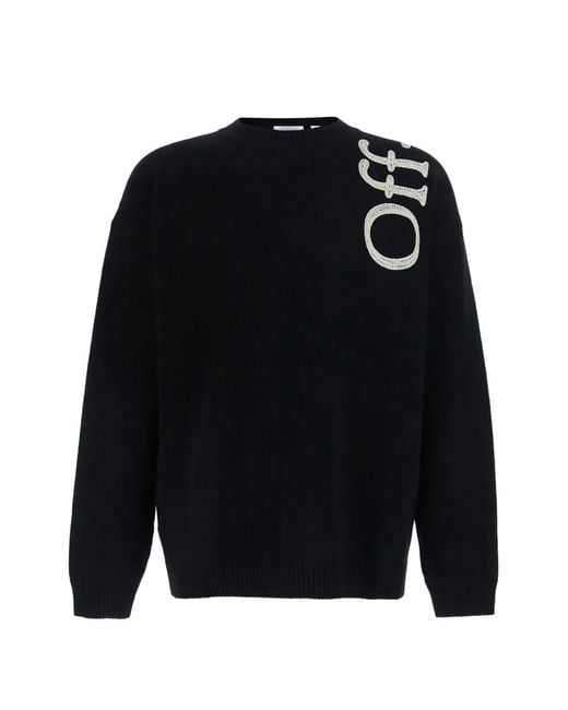 Off-White c/o Virgil Abloh Blue Vertical Bookish Crew-Neck Sweater for men