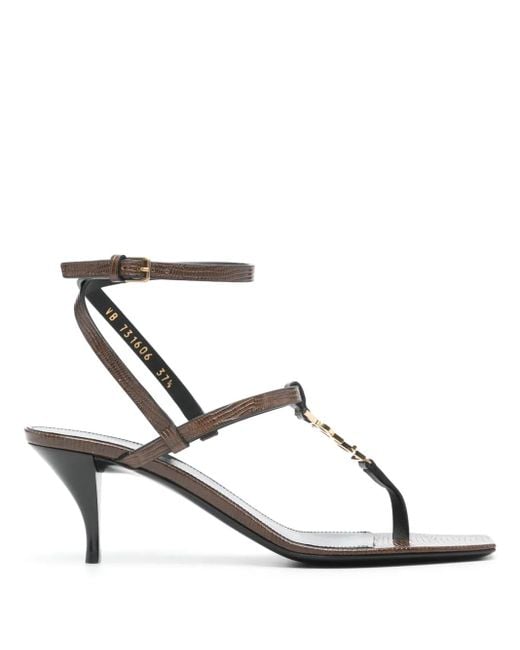 Saint Laurent White Elegant Cassandra 60 Sandals For