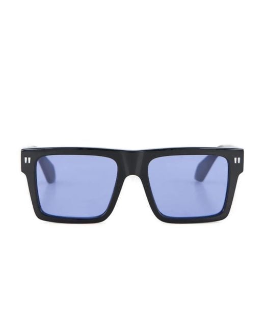 Off-White c/o Virgil Abloh Blue Lawton Square-Frame Sunglasses for men