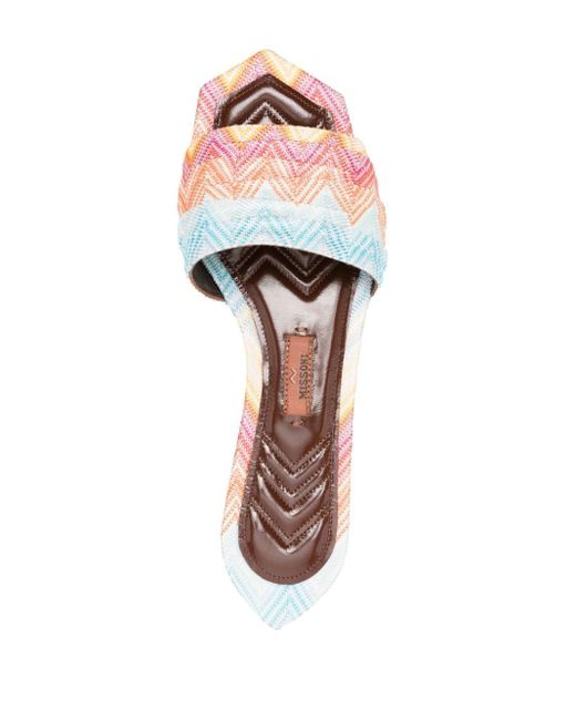 Missoni Pink Gia Wave-knit Sandals