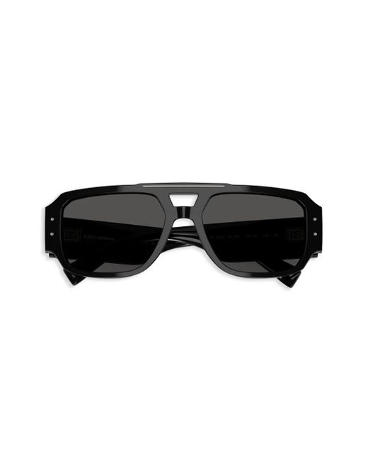 Dolce & Gabbana Black Pilot-Frame Sunglasses