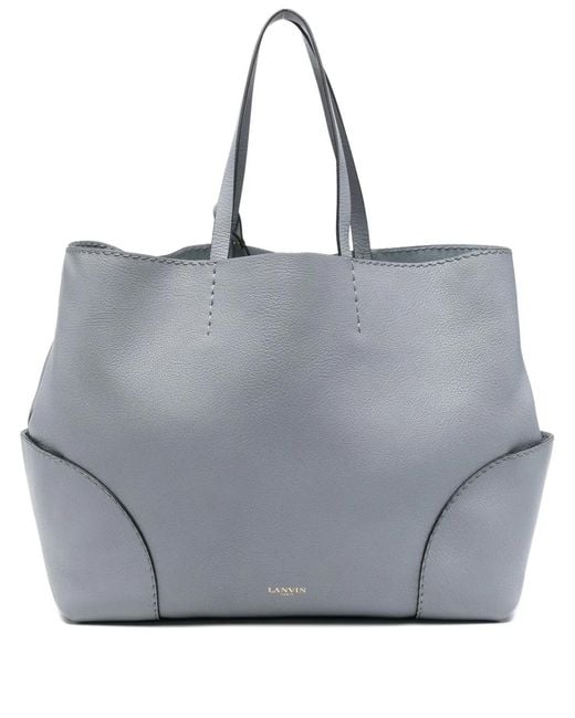 Lanvin Gray Top Handle Tote Bag