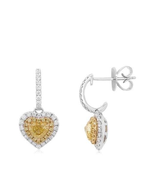 HYT Jewelry Metallic 18K And Heart Diamond Earrings