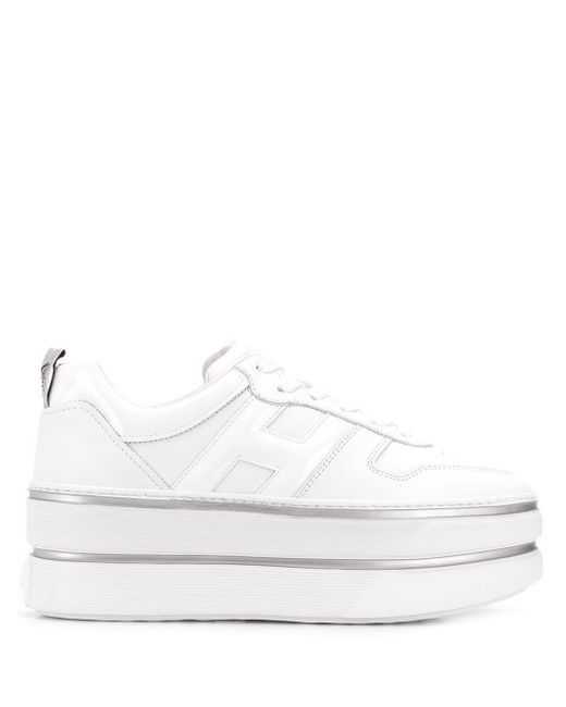 Hogan White Platform Sneakers