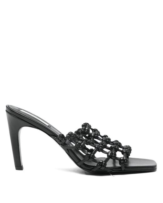Totême  ノットディテール レザーサンダル Black