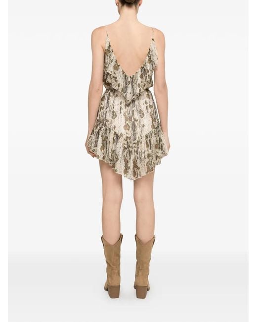 Nissa White Backless Silk Mini Dress