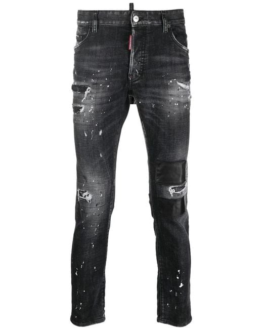 DSquared² Gerafelde Jeans in het Black voor heren