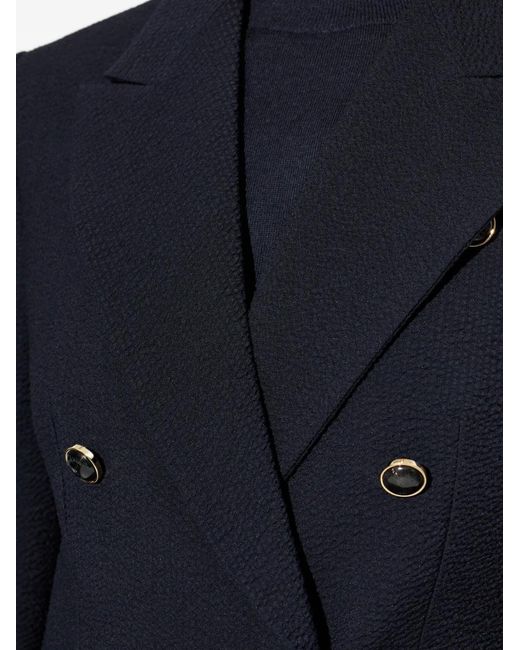 Max Mara Blue Double-Breasted Jacket