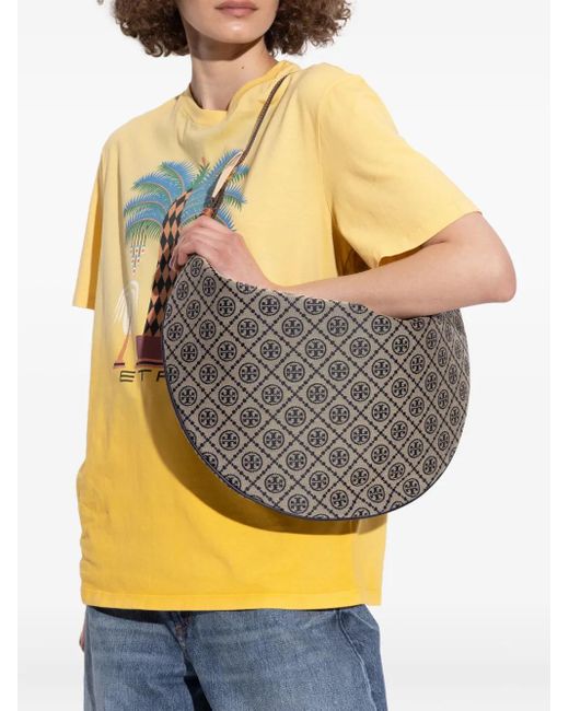 Tory Burch T モノグラム バルーン ハンドバッグ Gray