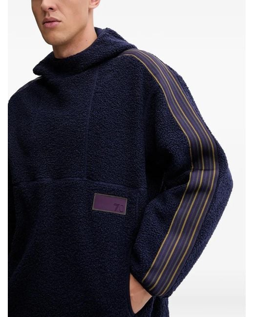 EA7 Blue Striped Hoodie for men