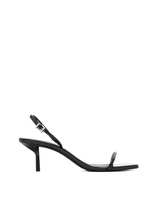 SCHUTZ SHOES White Judith Square Open-Toe Slingback Sandals