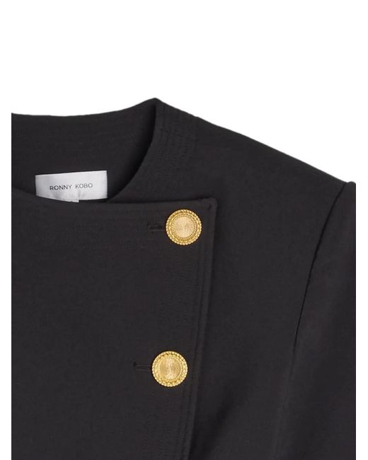 Ronny Kobo Blue Tone Button Jacket