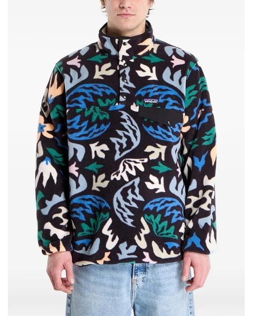 Patagonia Blue Synchilla Snap-T Zip Sweater for men