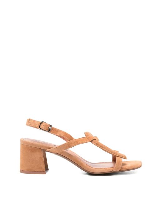 Bibi Lou Pink Suede-Finish Slingback Sandals