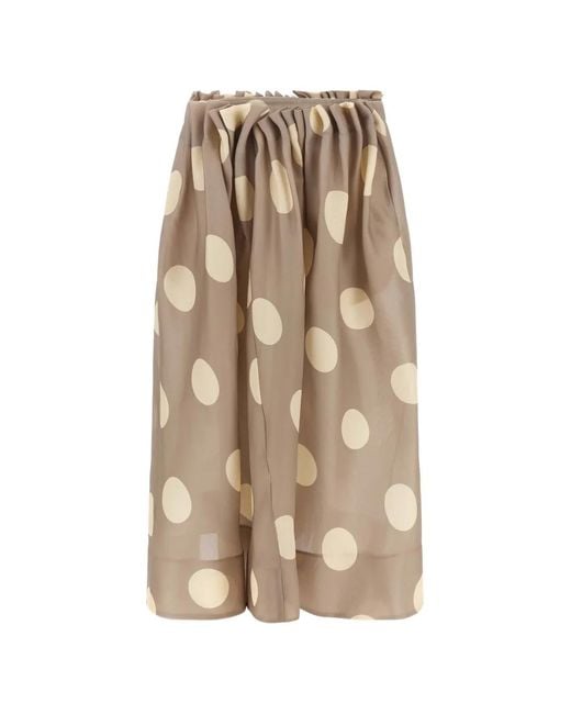 Khaite Natural Riley Polka-Dot Silk Maxi Skirt