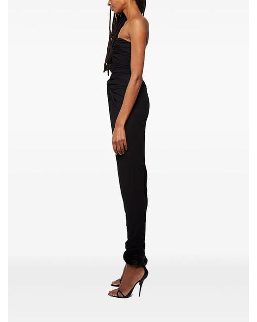 Saint Laurent Black Jumpsuit With Denuded Shoulders