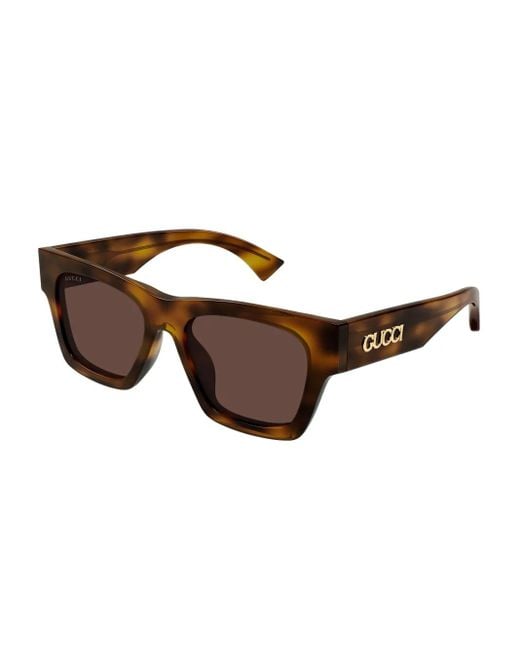 Gucci Brown Square-Frame Sunglasses