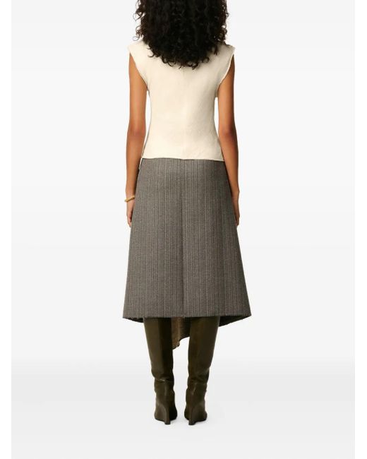 AMI Natural Raw-Edge Sleeveless Top