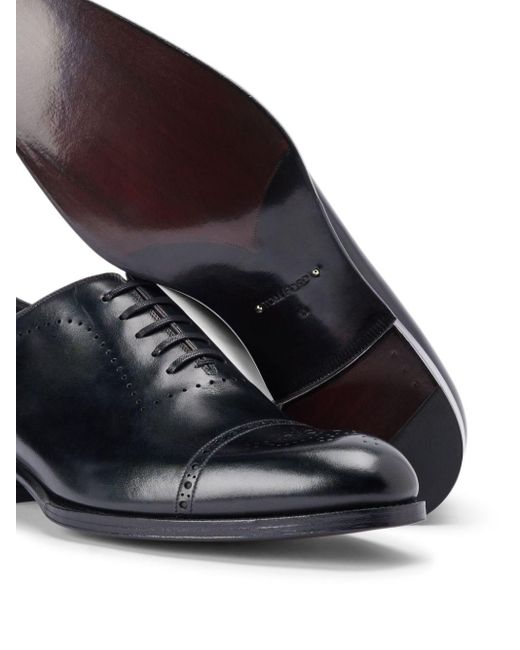 Tom Ford Black Edgar Leather Brogues for men