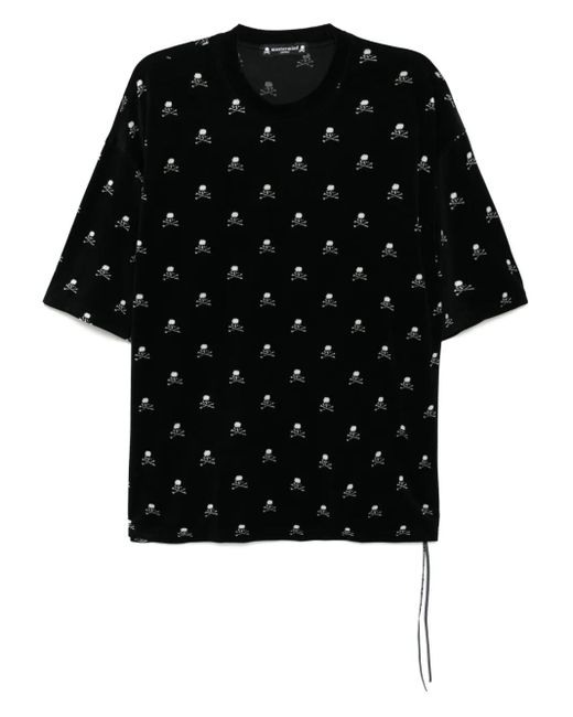 メンズ Mastermind Japan ベルベット Tシャツ Black