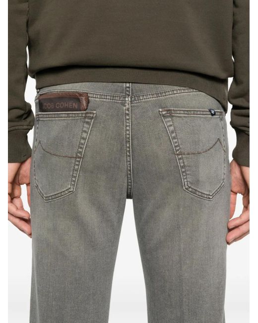 Jacob Cohen Gray Slim Cropped Denim Jeans for men