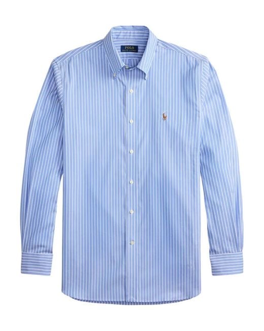 Polo Ralph Lauren Striped Long-Sleeve Shirt in Blue for Men | Lyst UK