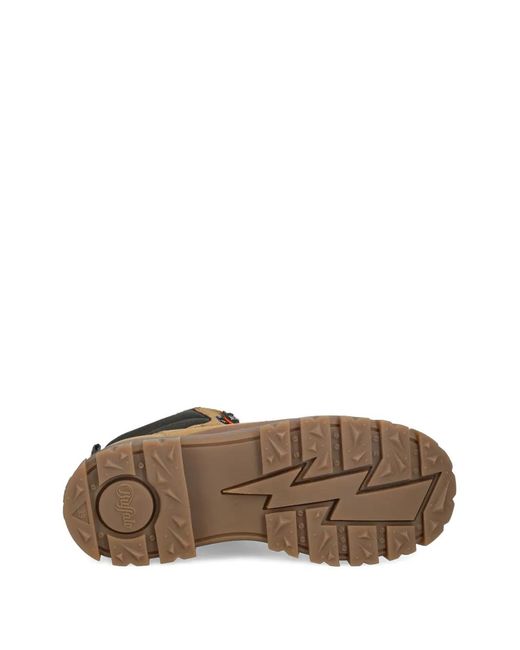 Buffalo Brown Aspha Lug-Sole Lace-Up Boots