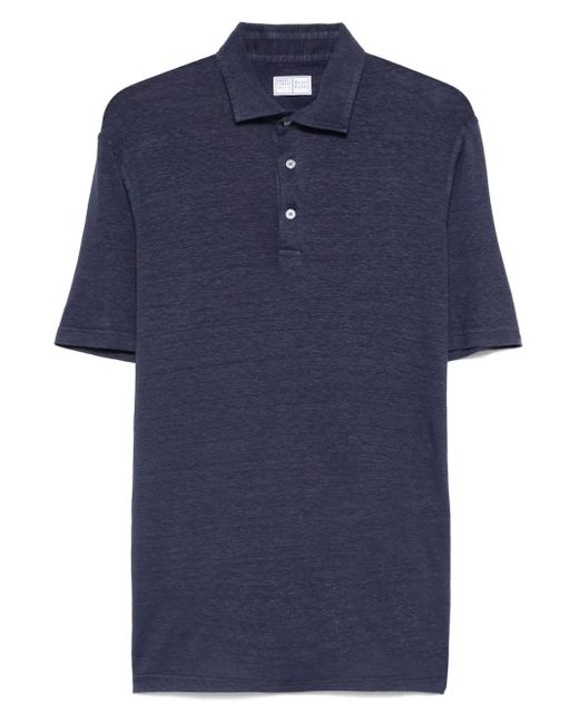 Polo A Maniche Corte di Fedeli in Blue da Uomo