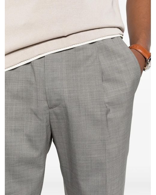 Briglia 1949 Gray Drawstring-Waistband Trousers for men