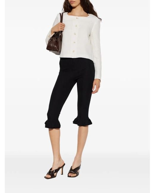 Posse White Emma Square-Neck Button-Up Jacket
