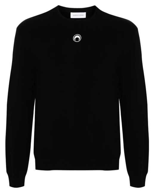 MARINE SERRE Trui Met Borduurwerk in het Black voor heren