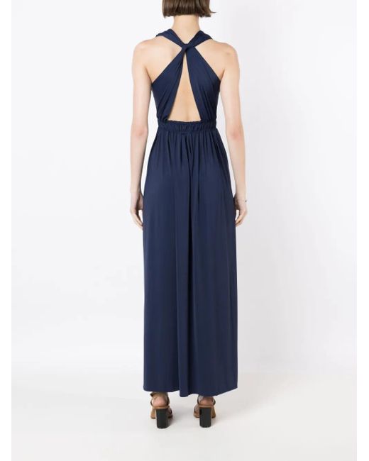 Lygia & Nanny Blue Kleid Mit Überkreuzten Trägern