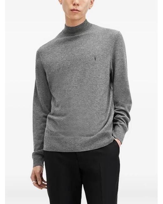 メンズ AllSaints タートルネック セーター Gray