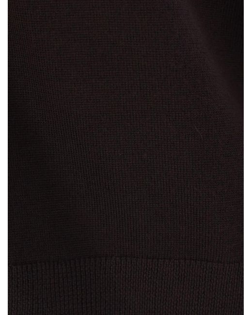 Allude Black Button-Front V-Neck Cardigan
