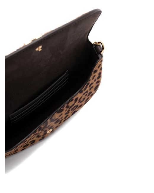 Borsa Tote Leopardata di Fendi in Brown