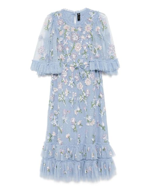 Vestido tipo bailarina con lentejuelas y diente de león Needle & Thread de color Blue