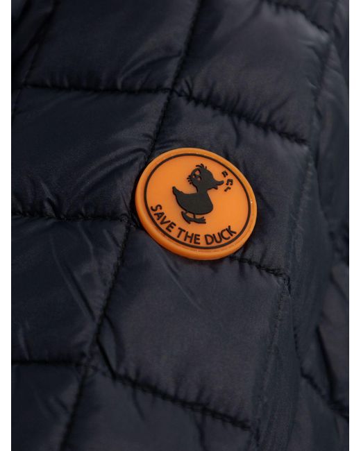 Save The Duck Blue Logo-appliqué Padded Jacket