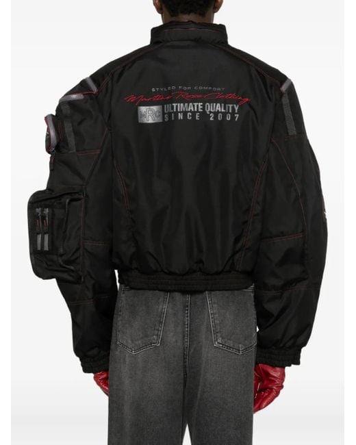 Martine Rose Black Bumbag Bomber Jacket for men