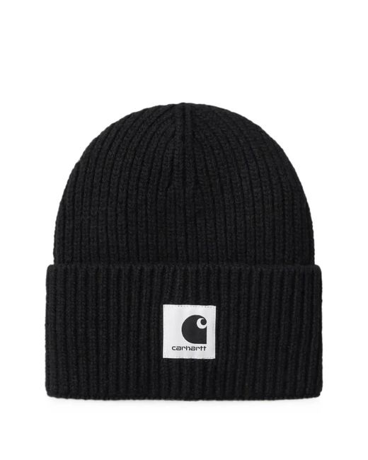 Carhartt Black Mira Ribbed-Knit Beanie Hat