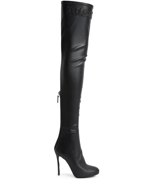 DSquared² Black X Ducati Leather Over-The-Knee Boots